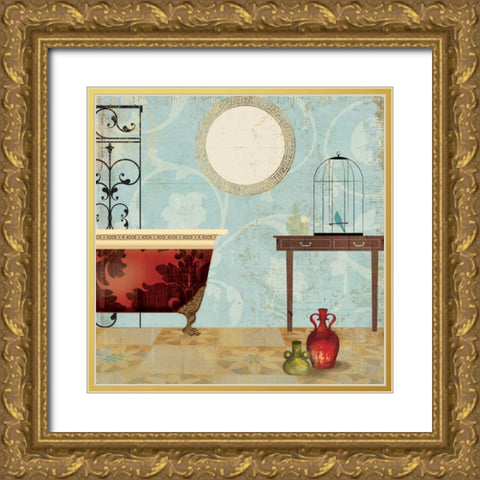 Chateau II Gold Ornate Wood Framed Art Print with Double Matting by Pearce, Allison