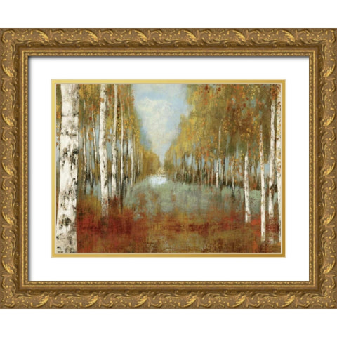 Along the Path I Oversize Gold Ornate Wood Framed Art Print with Double Matting by Pearce, Allison