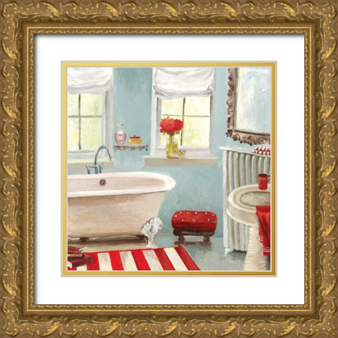 Tranquil Bath II - Mini Gold Ornate Wood Framed Art Print with Double Matting by Pearce, Allison