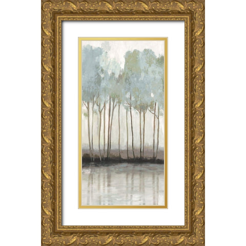 Woodland Hues II Gold Ornate Wood Framed Art Print with Double Matting by Pearce, Allison