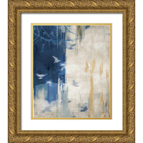 Unquiet Stone I Gold Ornate Wood Framed Art Print with Double Matting by PI Galerie