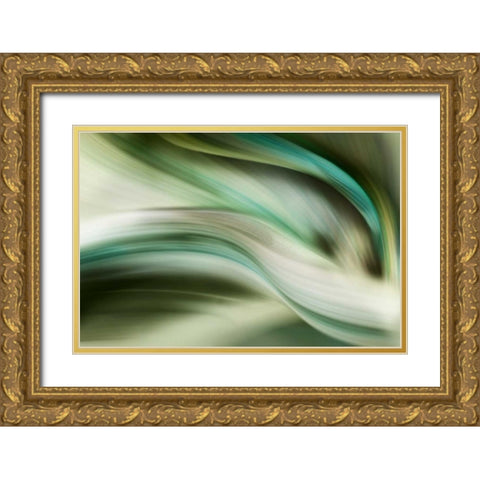 Spring Air Gold Ornate Wood Framed Art Print with Double Matting by PI Galerie