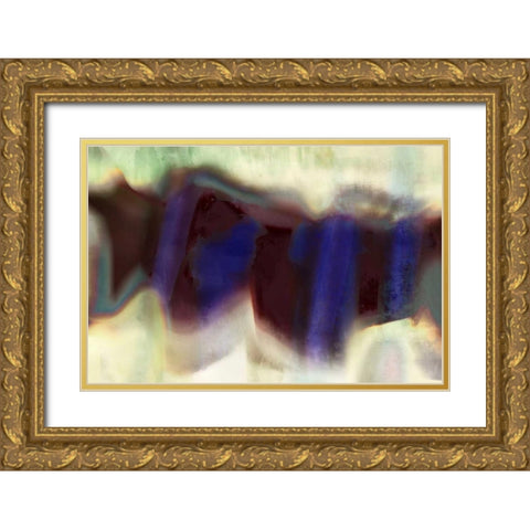 Wave II Gold Ornate Wood Framed Art Print with Double Matting by PI Galerie