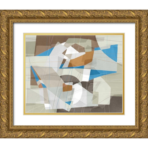 Somatic Beat II Gold Ornate Wood Framed Art Print with Double Matting by PI Galerie