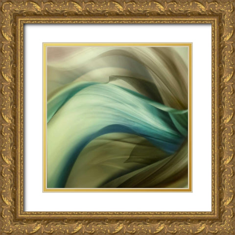 Splice Gold Ornate Wood Framed Art Print with Double Matting by PI Galerie