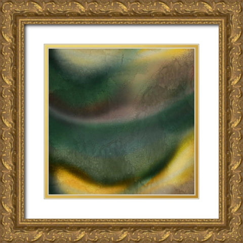 Woosh I Gold Ornate Wood Framed Art Print with Double Matting by PI Galerie