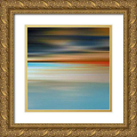 Blurred Landscape II Gold Ornate Wood Framed Art Print with Double Matting by PI Galerie