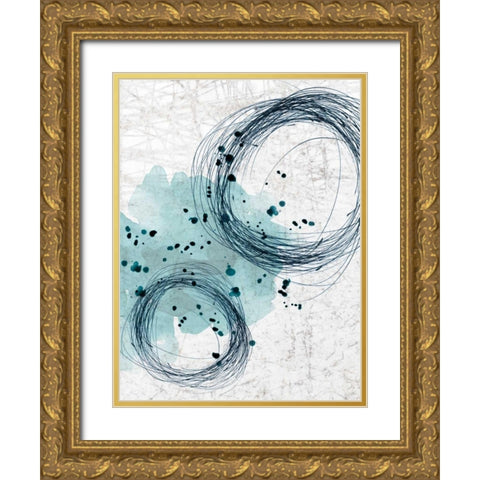 Close Gold Ornate Wood Framed Art Print with Double Matting by PI Galerie