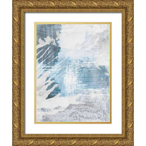 Intergrated  Gold Ornate Wood Framed Art Print with Double Matting by PI Galerie