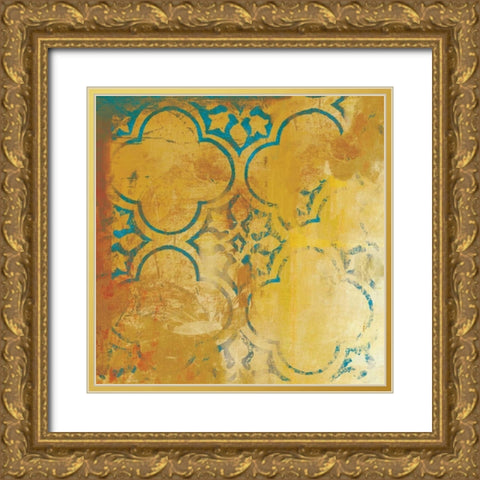 Dripping Roses  Gold Ornate Wood Framed Art Print with Double Matting by PI Galerie