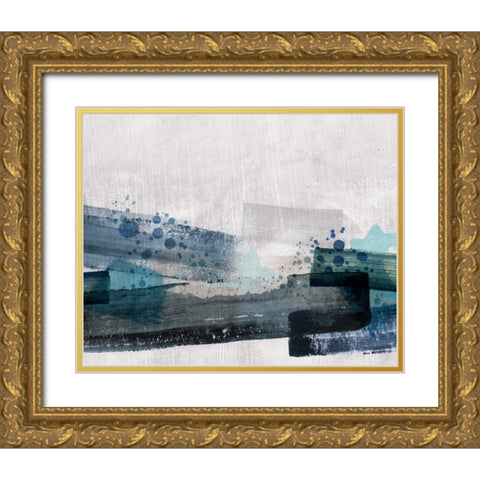 Crush Gold Ornate Wood Framed Art Print with Double Matting by PI Galerie