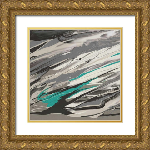 Marble Dust I Gold Ornate Wood Framed Art Print with Double Matting by PI Gallery