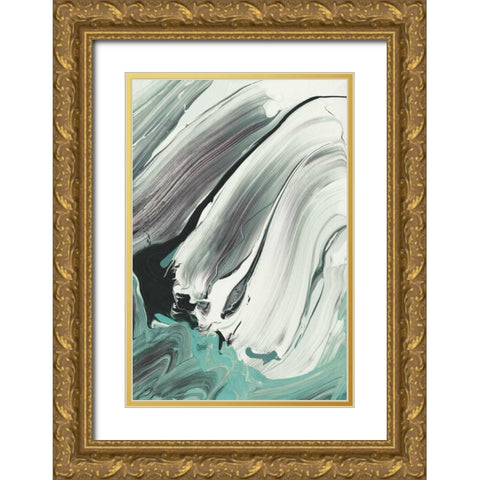 Marble Dust III Gold Ornate Wood Framed Art Print with Double Matting by PI Galerie