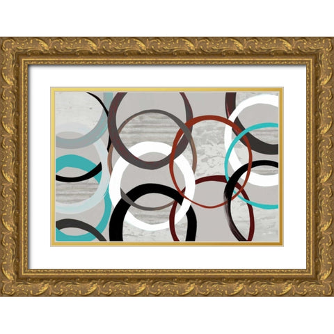Alterior Motives II Gold Ornate Wood Framed Art Print with Double Matting by PI Galerie