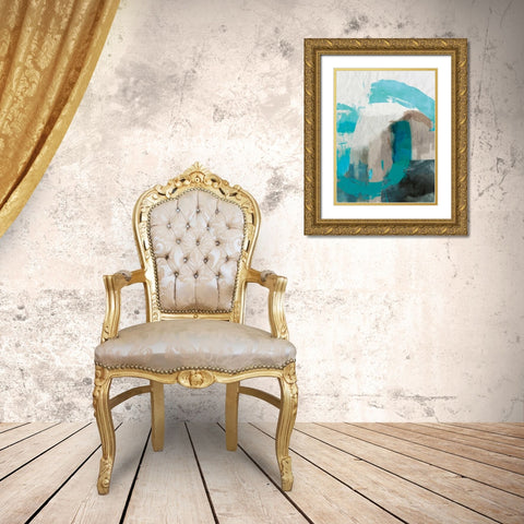 Sun Dune Gold Ornate Wood Framed Art Print with Double Matting by PI Galerie