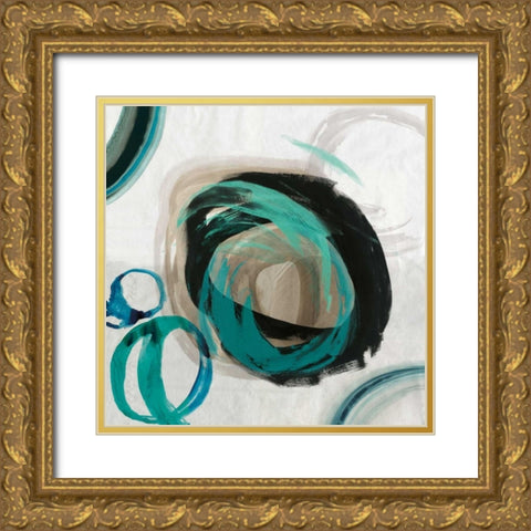 Play II Gold Ornate Wood Framed Art Print with Double Matting by PI Galerie