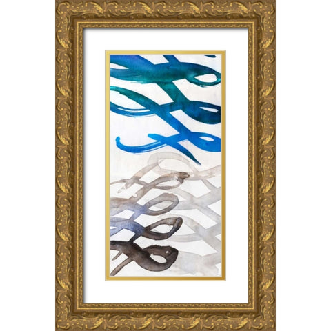 Infinity II Gold Ornate Wood Framed Art Print with Double Matting by PI Galerie