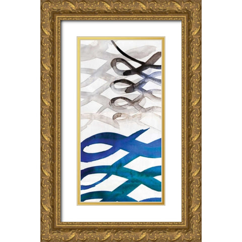 Infinity III Gold Ornate Wood Framed Art Print with Double Matting by PI Gallery