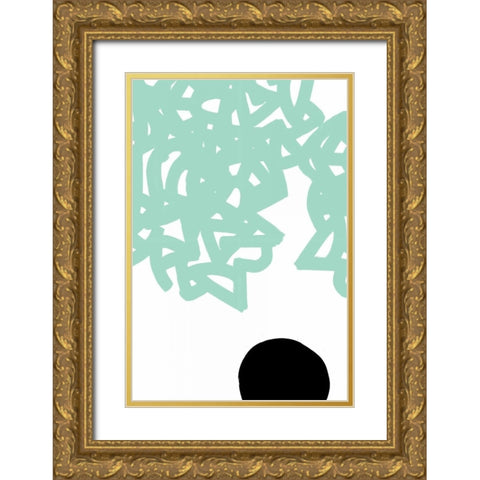 Gesture II Gold Ornate Wood Framed Art Print with Double Matting by PI Galerie