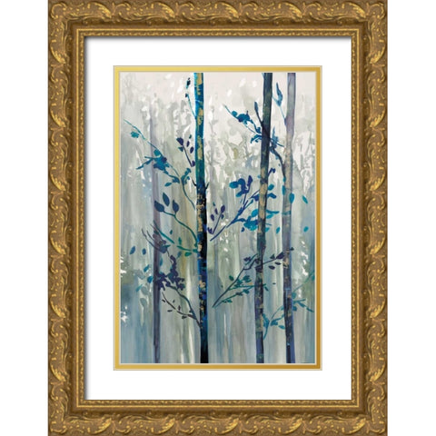 Fogg I Gold Ornate Wood Framed Art Print with Double Matting by PI Galerie