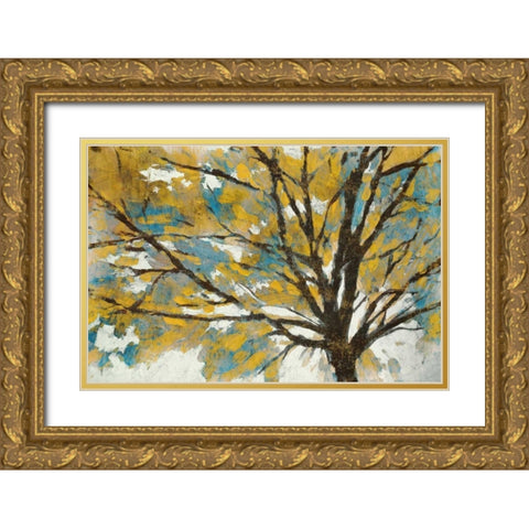 Soleil  Gold Ornate Wood Framed Art Print with Double Matting by PI Galerie