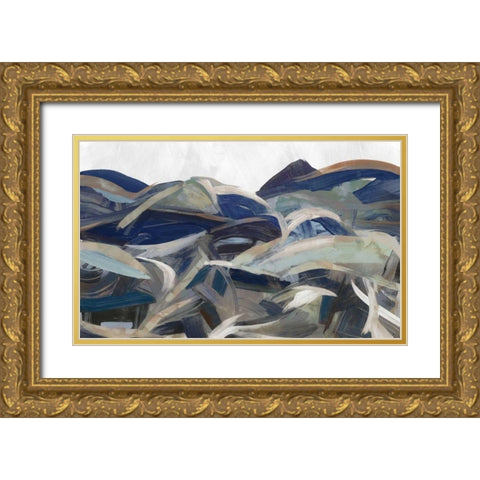 Gesture Land II Gold Ornate Wood Framed Art Print with Double Matting by PI Galerie