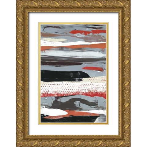 Like Rain I Gold Ornate Wood Framed Art Print with Double Matting by PI Galerie
