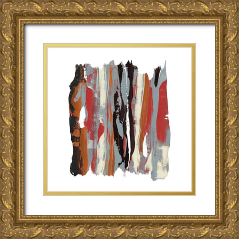 Like Rain III Gold Ornate Wood Framed Art Print with Double Matting by PI Gallery