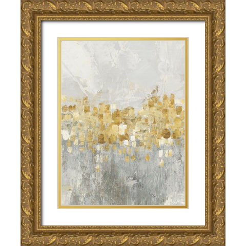Dancing Stars Gold Ornate Wood Framed Art Print with Double Matting by PI Studio