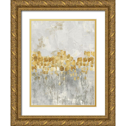 Dancing Stars Gold Ornate Wood Framed Art Print with Double Matting by PI Studio