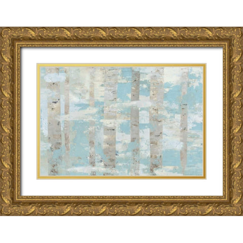 LImestone Forest  Gold Ornate Wood Framed Art Print with Double Matting by PI Galerie