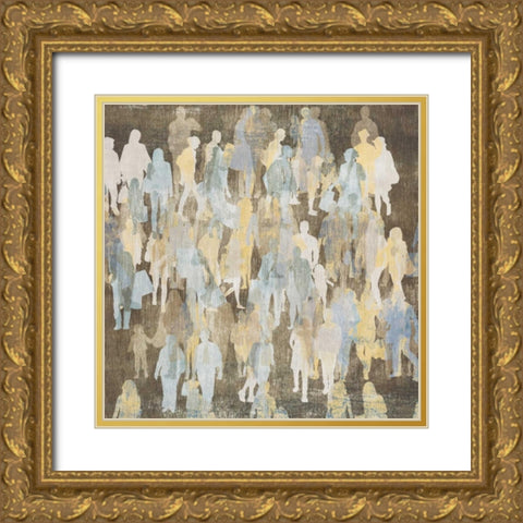 Silhouettes I Gold Ornate Wood Framed Art Print with Double Matting by PI Galerie
