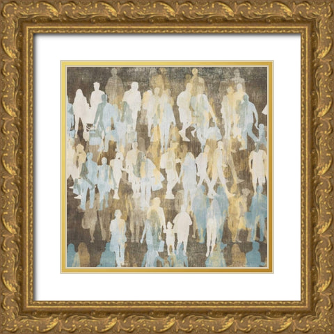 Silhouettes II Gold Ornate Wood Framed Art Print with Double Matting by PI Galerie