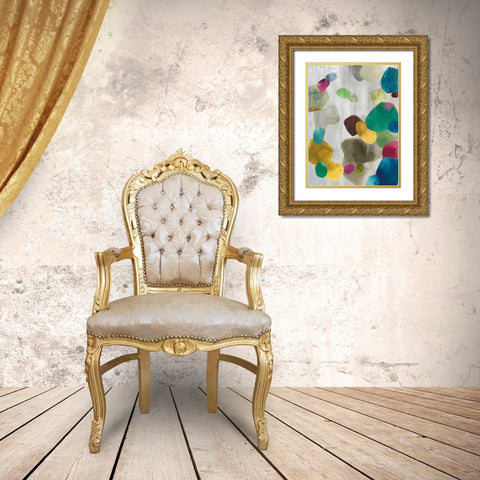 Shadow Pebbles II Gold Ornate Wood Framed Art Print with Double Matting by PI Galerie