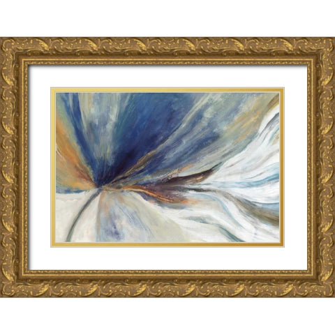 Traced  Gold Ornate Wood Framed Art Print with Double Matting by PI Galerie