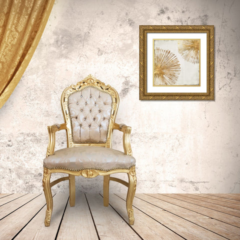 Gold Star I Gold Ornate Wood Framed Art Print with Double Matting by PI Galerie