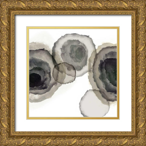 Ink Stains II Gold Ornate Wood Framed Art Print with Double Matting by PI Galerie
