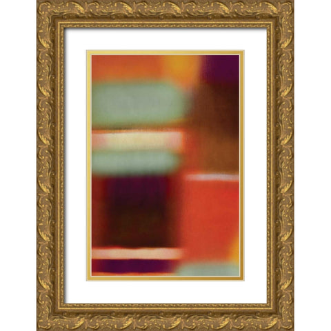 Remind Me II Gold Ornate Wood Framed Art Print with Double Matting by PI Galerie