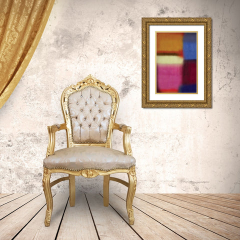 Remind Me IV Gold Ornate Wood Framed Art Print with Double Matting by PI Galerie