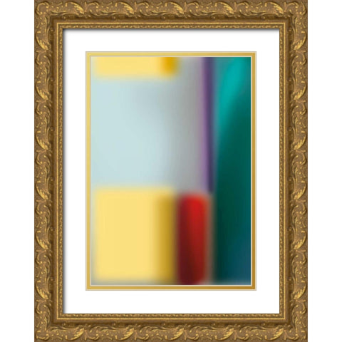 Smooth Glass I Gold Ornate Wood Framed Art Print with Double Matting by PI Galerie