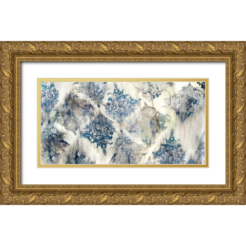 Lucid Damask I Gold Ornate Wood Framed Art Print with Double Matting by PI Galerie