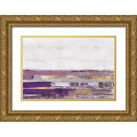 Way to Go Lavender Version Gold Ornate Wood Framed Art Print with Double Matting by PI Studio