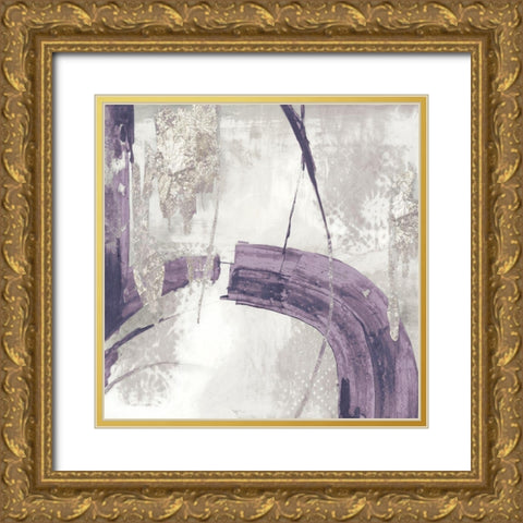 Black Ink I Lavender Version Gold Ornate Wood Framed Art Print with Double Matting by PI Studio