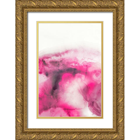 Lavender Bubbles I Blush Version Gold Ornate Wood Framed Art Print with Double Matting by PI Studio