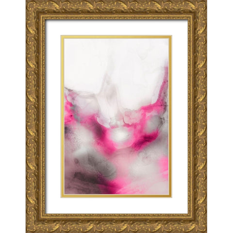Lavender Bubbles II Blush Version Gold Ornate Wood Framed Art Print with Double Matting by PI Studio