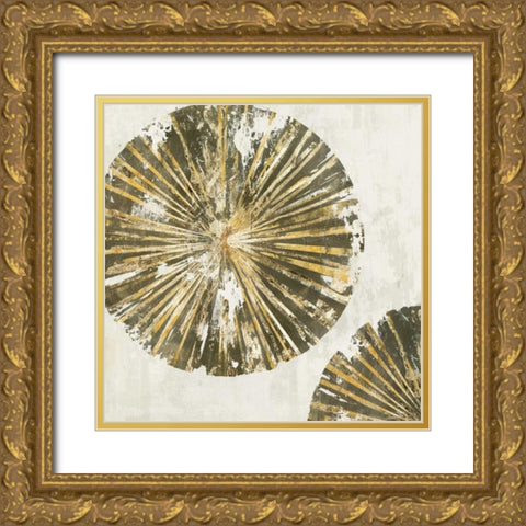 Gold Plate II Gold Ornate Wood Framed Art Print with Double Matting by PI Studio