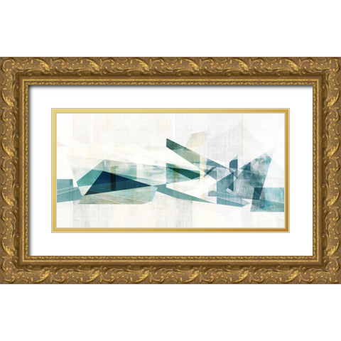 Abstracture Gold Ornate Wood Framed Art Print with Double Matting by PI Studio