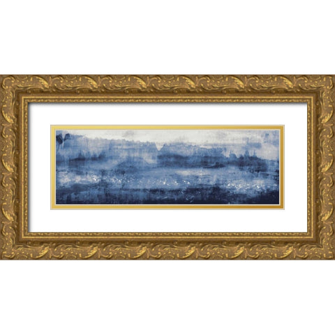 Sapphire Landscape Gold Ornate Wood Framed Art Print with Double Matting by PI Studio