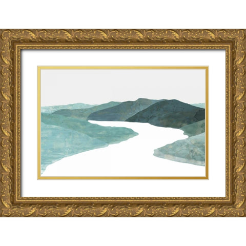 Anchorage Gold Ornate Wood Framed Art Print with Double Matting by PI Studio