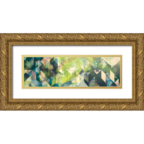 Follicle Gold Ornate Wood Framed Art Print with Double Matting by PI Studio